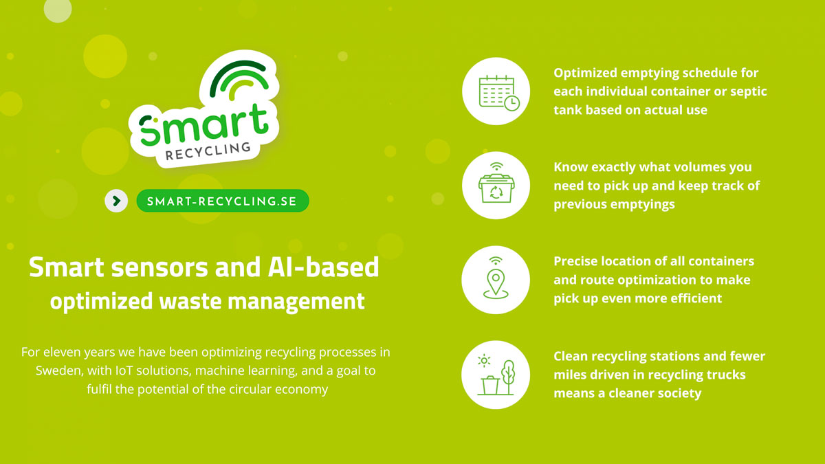 Illustration describing Smart Recycling's system.