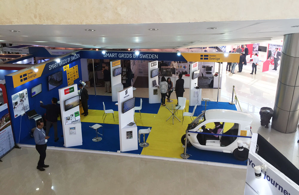 Sweden's stand at India Smart Grid Week 2017. Photo.