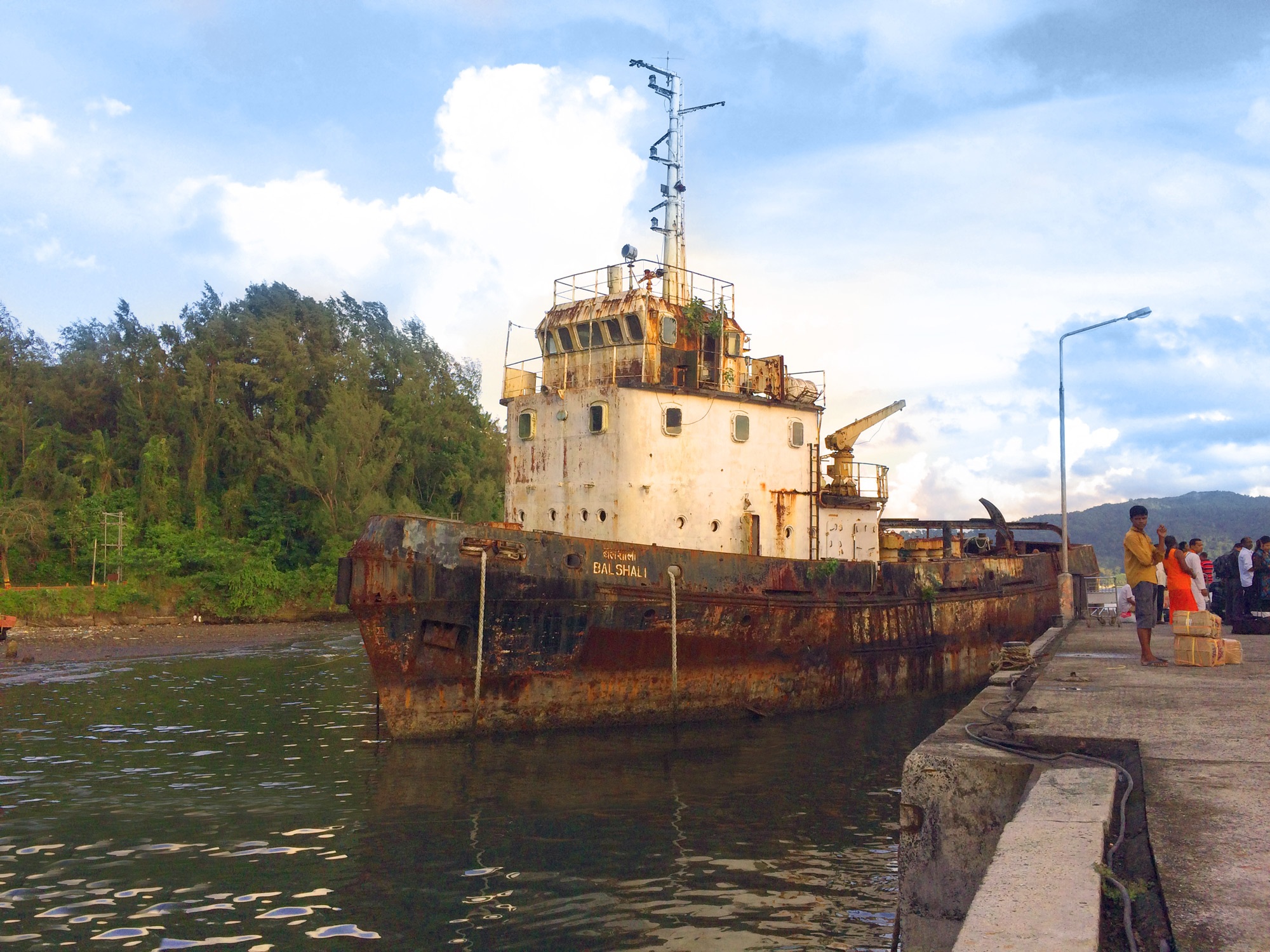 Old rusty ship. Photo.
