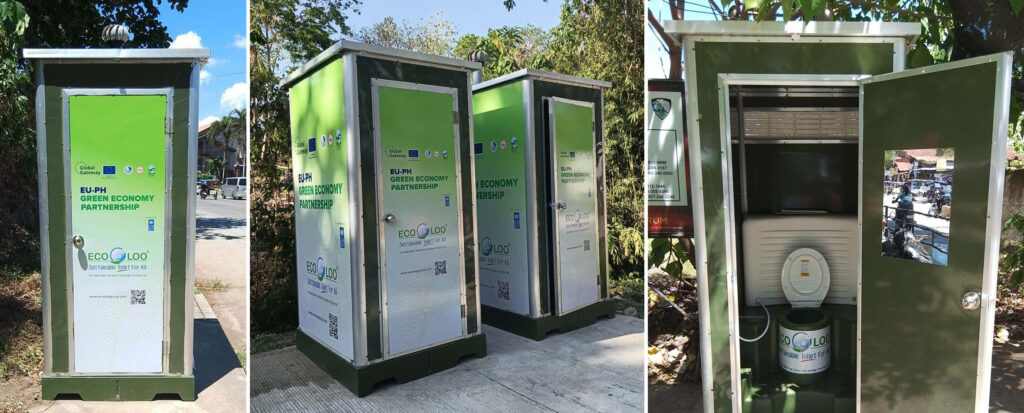 Energy and water efficient toilets in Southeast Asia.