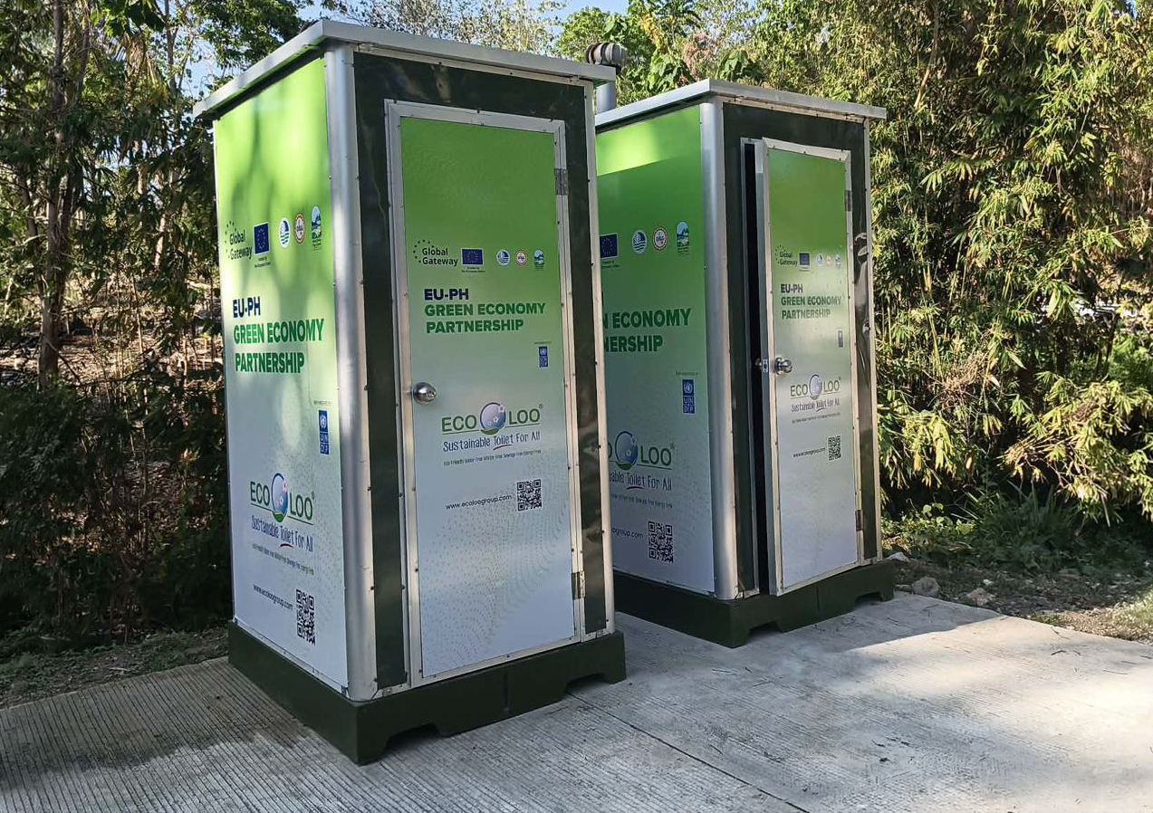 Energy and water efficient toilets in Southeast Asia.